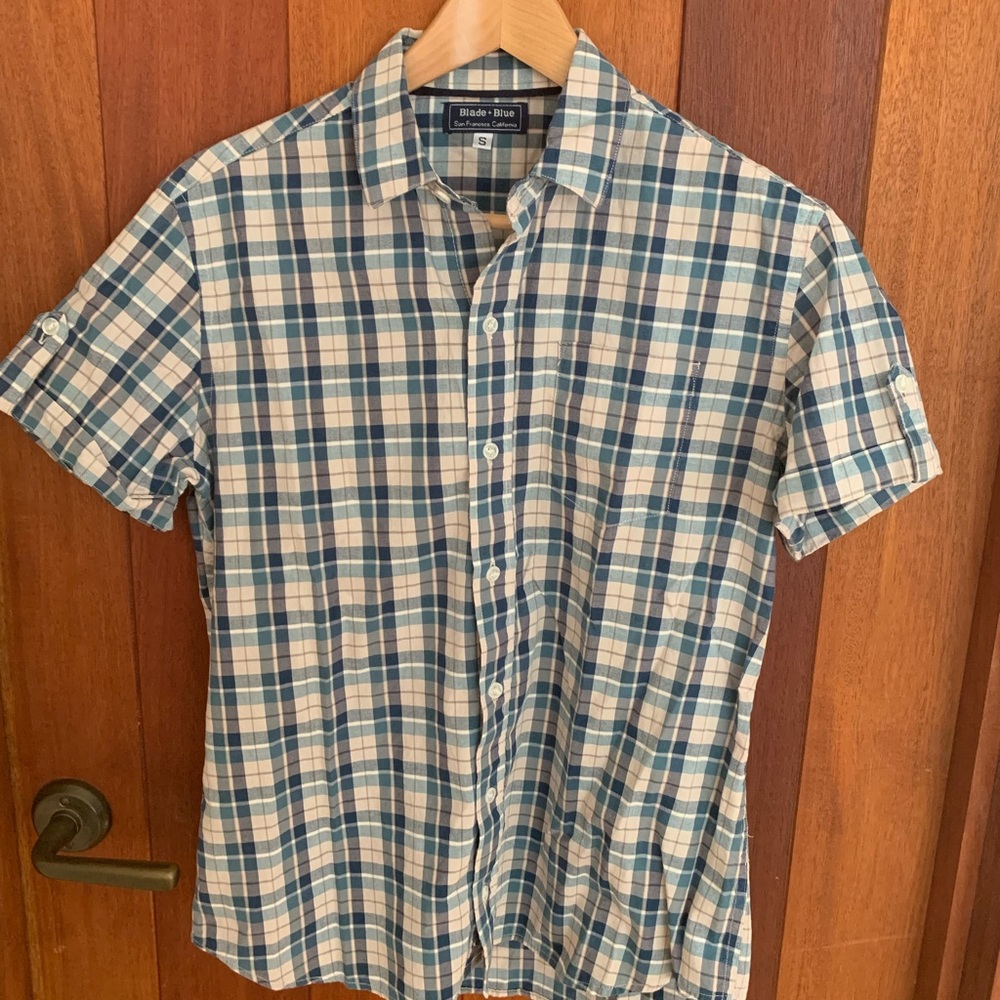 Blade and Blue Button Up T-Shirt